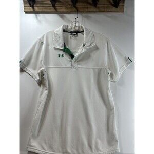 Under Armour Heatgear White Golf mens Polo Golf‎ Shirt Size XS Oregon Ducks